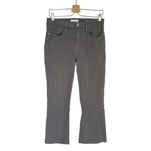 Frame Le Crop Mini Boot Jeans Women's 30 Gray Smoke Cropped Bootcut Kick Flare